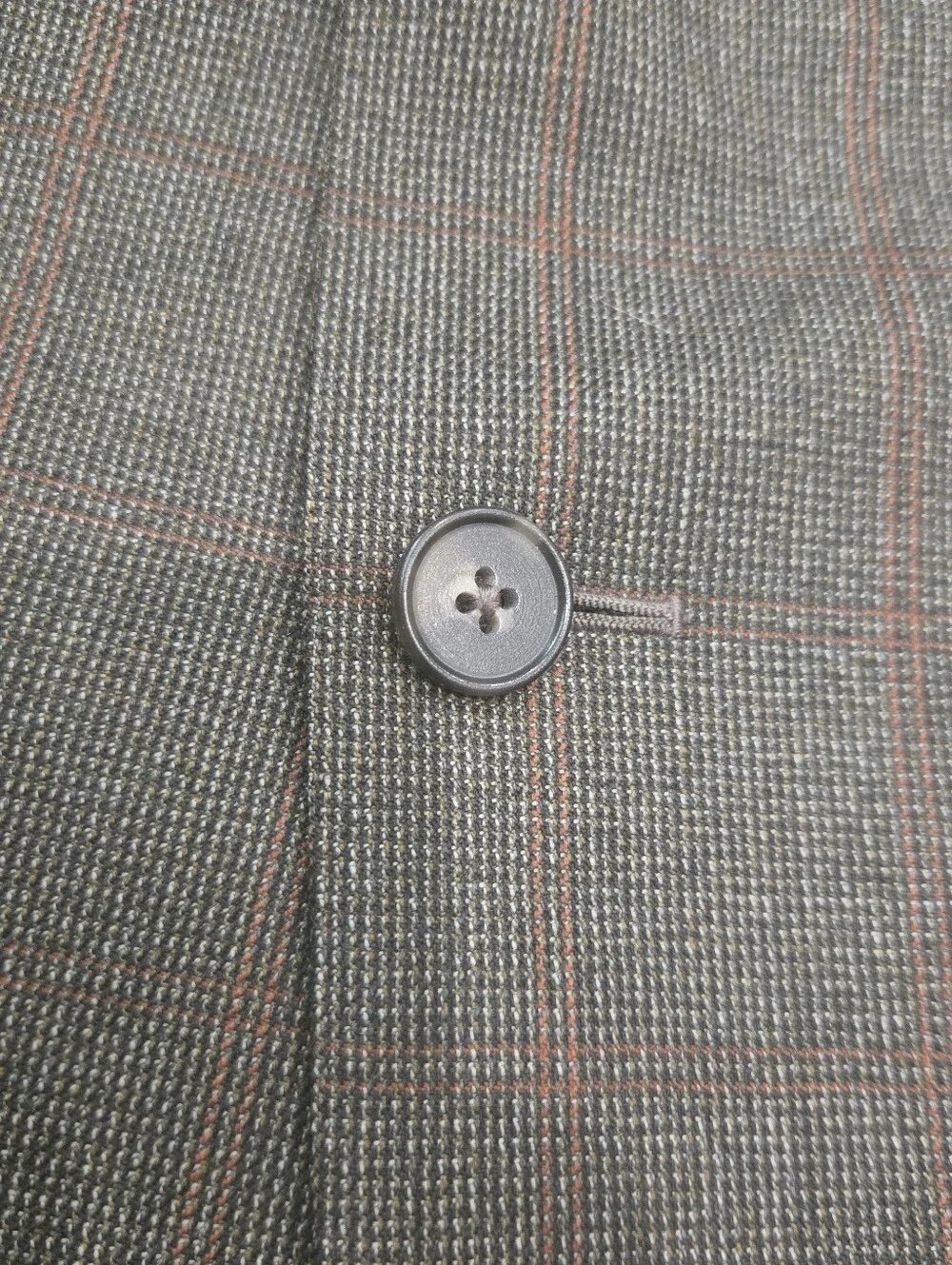 Ermenegildo Zegna Windowpane Plaid Wool 2 Button Suit Jacket Blazer 44R? Italy